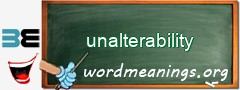 WordMeaning blackboard for unalterability